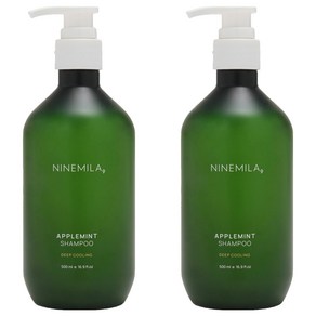 나인밀라 애플민트 샴푸, 500ml, 2개