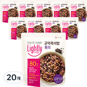 라이틀리 곤약즉석밥 흑미, 150g, 20개