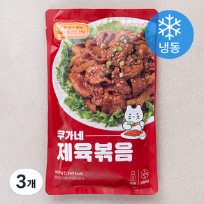 쿠캣 쿠카네 제육볶음 (냉동), 500g, 3개