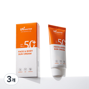 토니모리 유브이마스터 페이스앤바디 선크림 SPF50+ PA+++, 80ml, 3개