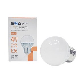 포커스 플러스 LED 인찌구 4W, 전구색, 1개