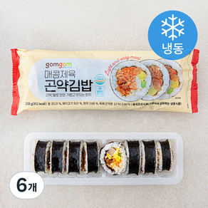 곰곰 매콤 제육 곤약김밥 (냉동), 220g, 6개