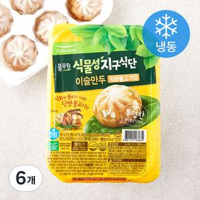 풀무원 식물성 지구식단 이슬만두 직화불고기 (냉동), 180g, 6개