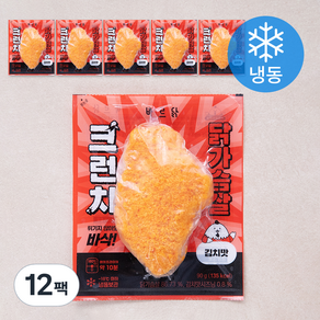 바르닭 크런치 닭가슴살 김치맛 (냉동), 90g, 12팩