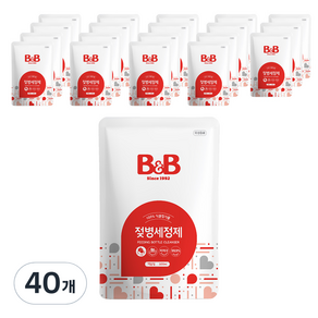 비앤비 젖병세정제 액상형 리필, 500ml, 40개