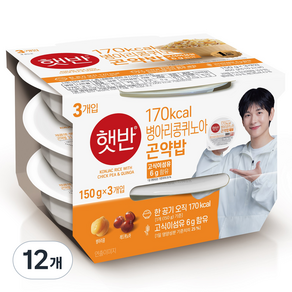 햇반 병아리콩퀴노아 곤약밥, 150g, 12개