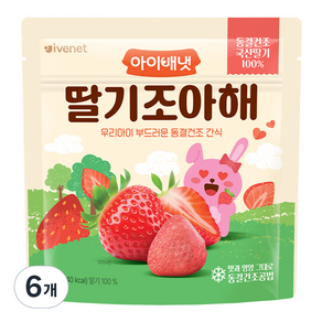 아이배냇 딸기조아해 간식, 12g, 6개