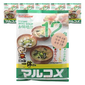 마루코메 잇큐상 즉석미소 겐넨 12식, 186g, 6개