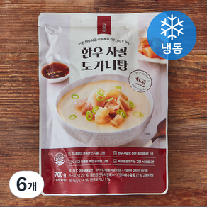 고른 한우 사골 도가니탕 (냉동), 700g, 6개
