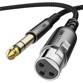 코드웨이 XLR to 5.5 TRS 마이크 케이블 암 1.5m, SAXF5, 그레이, 1개