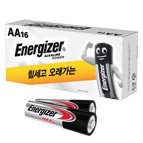에너자이저 알카라인 AA건전지, 1개, 18개입