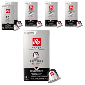 일리 엑스트라 볼드 로스트 에스프레소 그라운드 네스프레소 호환 캡슐커피, 5.7g, 10개입, 6개