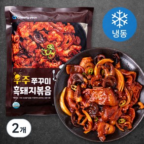 우주쭈꾸미 흑돼지 볶음 (냉동), 500g, 2개