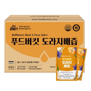 푸드버킷 도라지배즙 실속형, 80ml, 100개