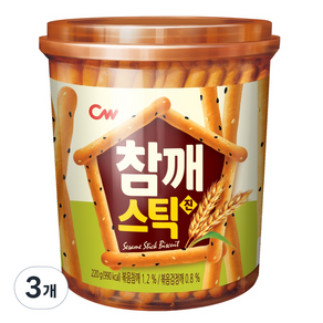 청우식품 참깨스틱 진, 220g, 3개