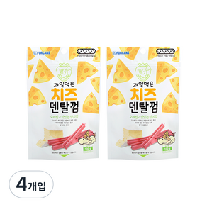 포켄스 강아지 과일먹은 치즈덴탈껌, 딸기, 100g, 4개