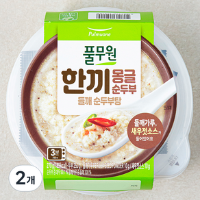 풀무원 한끼몽글순두부 들깨순두부탕 냉장, 270g, 2개