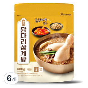 바른 닭다리삼계탕, 6개, 600g