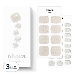 오호라 웨이브 페디 30p 세트, 3세트, 실버