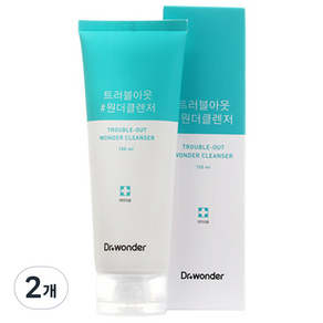 닥터원더 트러블아웃 원더클렌저, 150ml, 2개