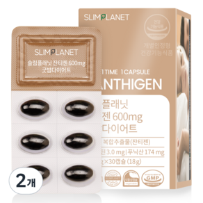 슬림플래닛 잔티젠 600mg 굿밤 다이어트식품, 30정, 2개