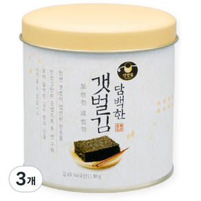 만전김 담백한 갯벌김 캔, 30g, 3개