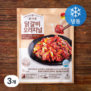 유가네 닭갈비 오리지널 (냉동), 3개, 300g