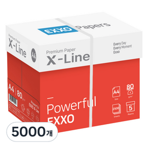엑소 엑스라인 복사용지 80g, A4, 5000개
