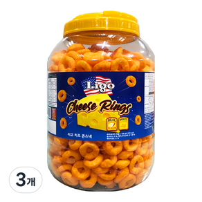 리고 치즈링 콘스낵, 3개, 430g