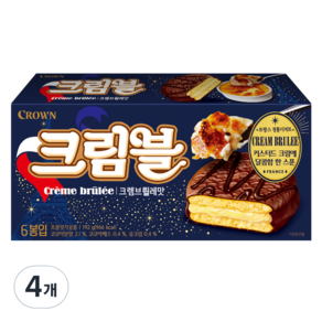 크라운 크램브륄레맛 초코 디처트, 192g, 4개
