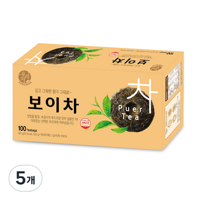 우리차 보이차, 600mg, 100개입, 5개, 0.6g