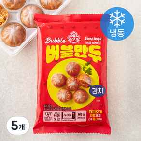 오뚜기 버블만두 김치 (냉동), 168g, 5개