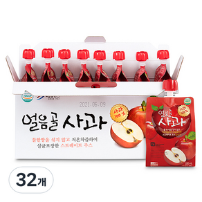 밀양한천 얼음골 사과 주스, 220ml, 32개