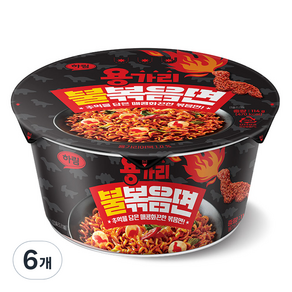 하림 용가리 불 볶음면 컵 114g, 6개