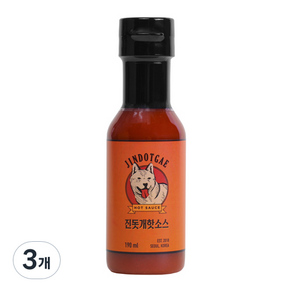 진돗개 핫소스, 190ml, 3개