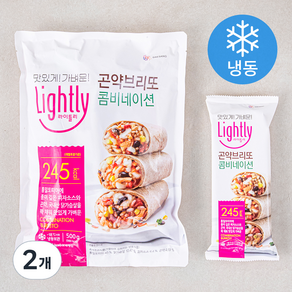 라이틀리 곤약브리또 콤비네이션 (냉동) 4입, 500g, 2개