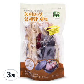 건강의벗 능이버섯 삼계탕 재료, 135g, 3개