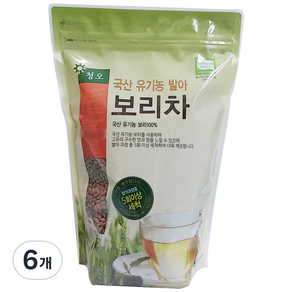 청오건강 유기농 발아 보리차, 500g, 1개입, 6개