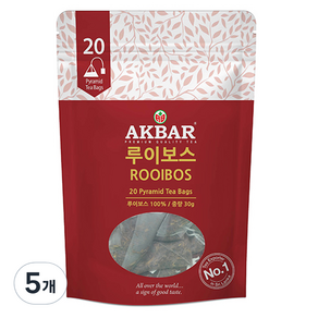 아크바 루이보스 허브티 피라밋 티백, 1.5g, 20개입, 5개