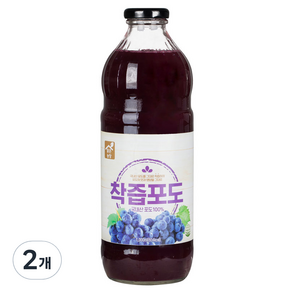 맑은농장 착즙 포도, 1L, 2개