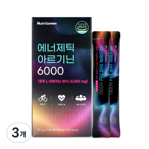 뉴트리가든 에너제틱 아르기닌 6000 15p, 300g, 3개