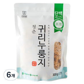 청춘누룽지 비타푸즈 귀리누룽지, 300g, 6개