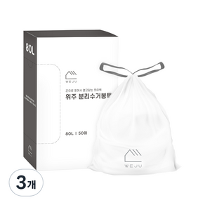 위주 끈으로 쪼이는 쪼이백 분리수거 비닐봉투 50p, 3개, 80L