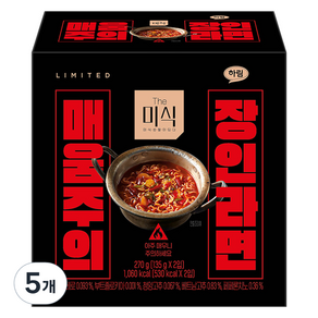 더미식 매움주의 장인라면 135g, 5개