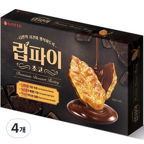 롯데웰푸드 립파이 초코, 132g, 4개