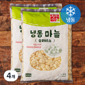 황보마을 슬라이스 마늘 (냉동), 4개, 800g