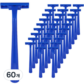 맥라이프 굿맥스 스무스 3중날 일회용 면도기 블루, 1개입, 60개