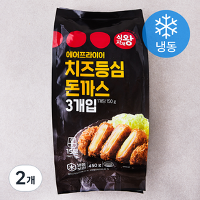 식자재왕 에어프라이어 치즈등심 돈까스 3개입 (냉동), 450g, 2개