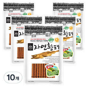 펫슐랭 대관령 자연황태 져키 강아지 간식, 황태 + 단호박 혼합맛, 80g, 10개