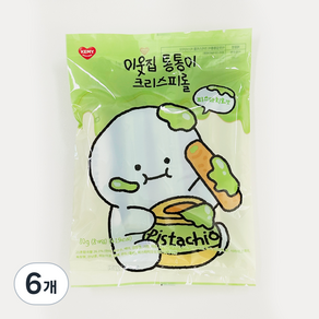 개미 이웃집통통이 곡물그대로21 크리스피롤 피스타치오, 80g, 6개